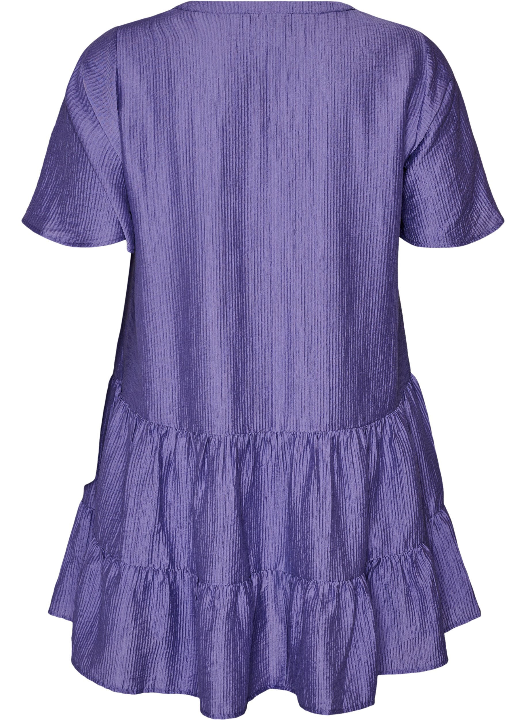 ZizziRobe coupe &eacute;vas&eacute;e textur&eacute;e, Violet, Packshot image number 1