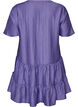 Robe coupe &eacute;vas&eacute;e textur&eacute;e, Violet, Packshot image number 1