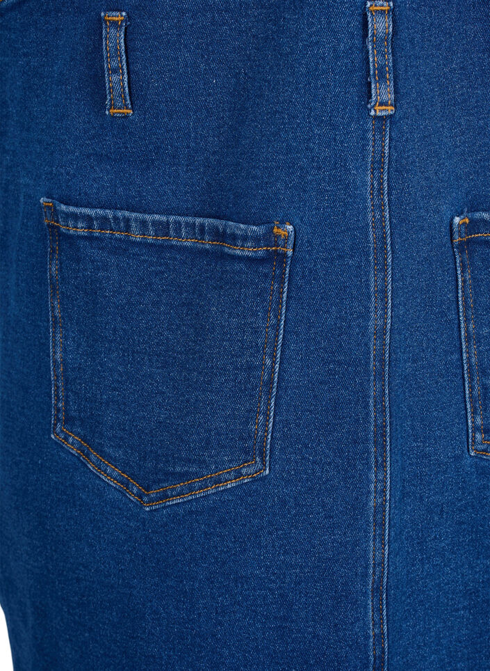 Denim overall jurk, Blauw, Packshot image number 4