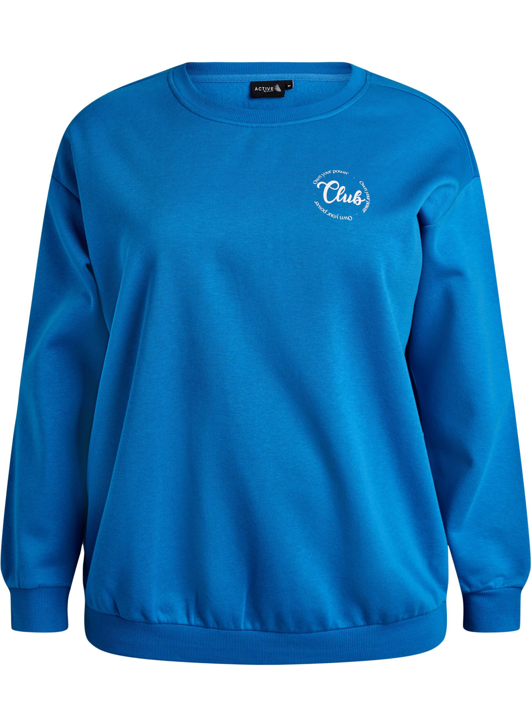 ZizziSweatshirt met tekst print, Blauw, Packshot image number 0