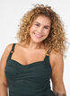 Gewatteerd badpak met draperie, Groen, Model image number 2
