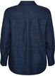 Losse shirt met V-hals, Blauw, Packshot image number 1
