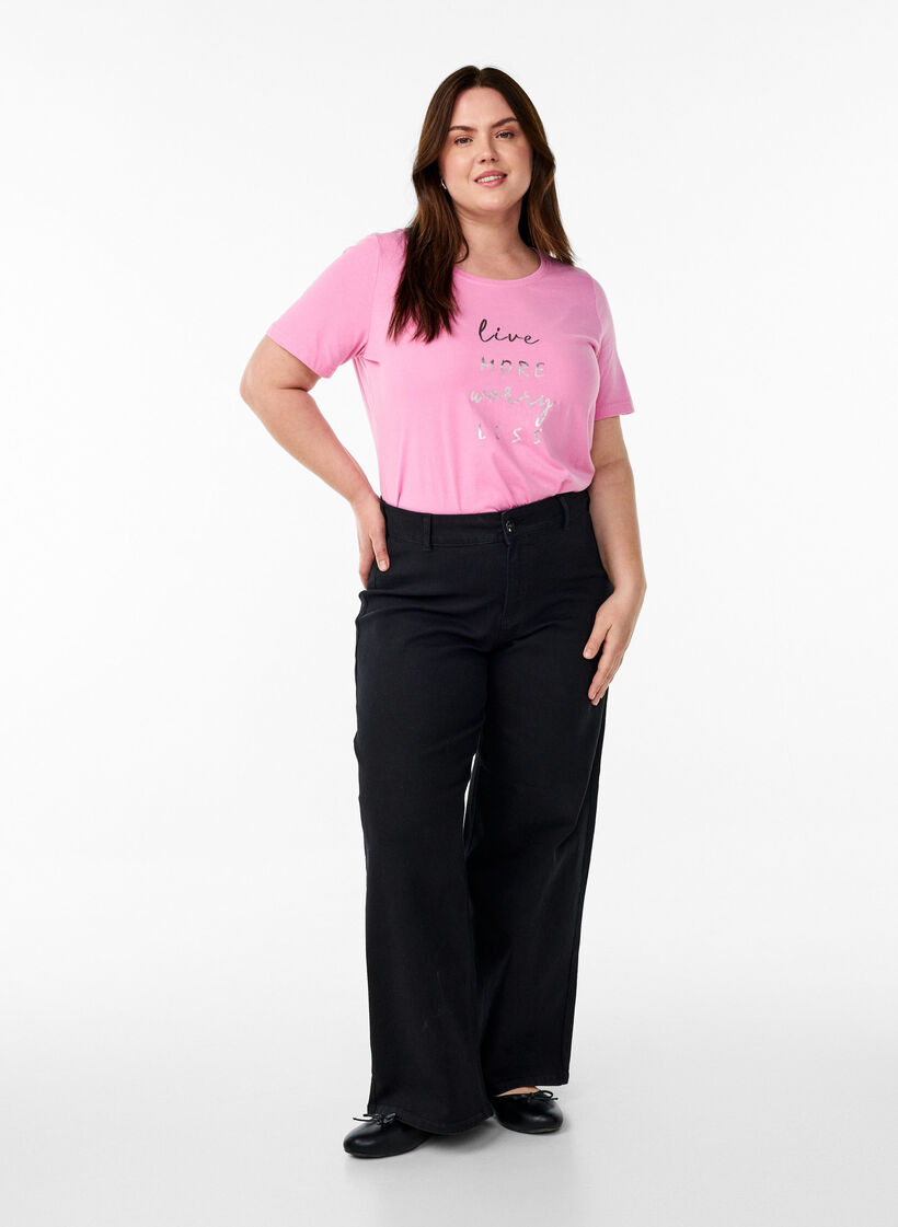 FLASH - T-shirt met motief, Roze, Model image number 1