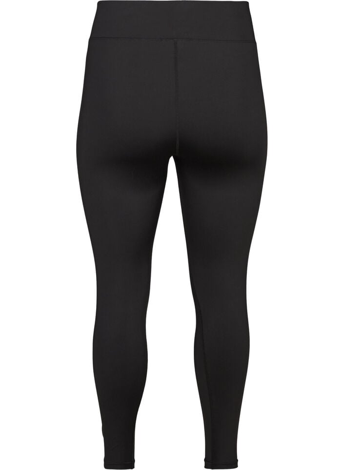 Gecropte basic workout leggings, Zwart, Packshot image number 1