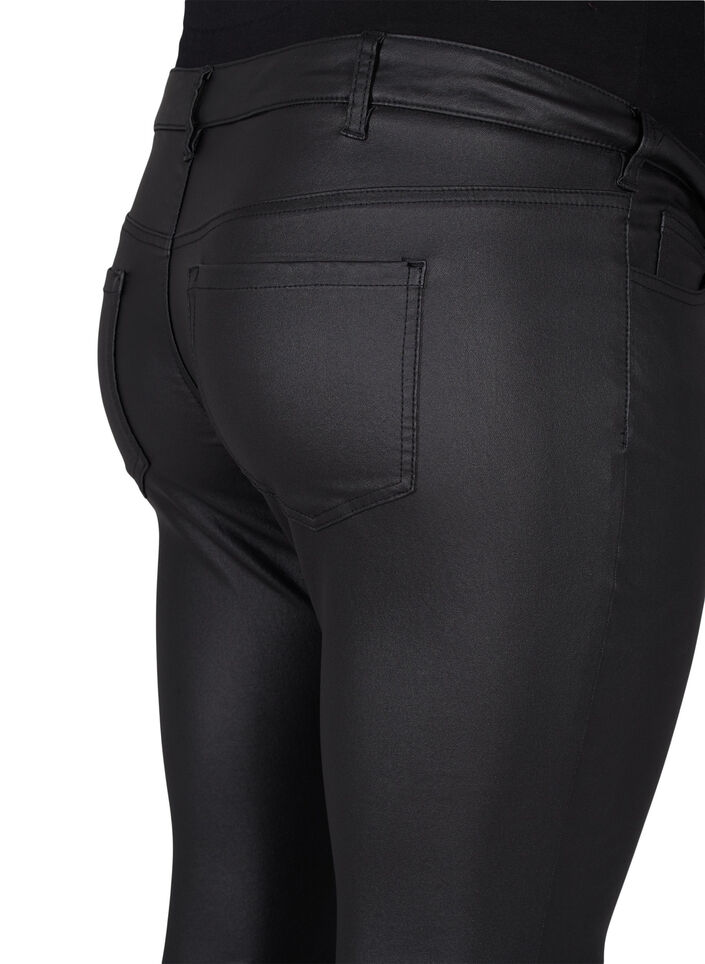 Gecoate zwangerschapsbroek, Zwart, Packshot image number 3