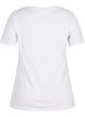 Basic t-shirt in effen kleur met katoen, Wit, Packshot image number 1