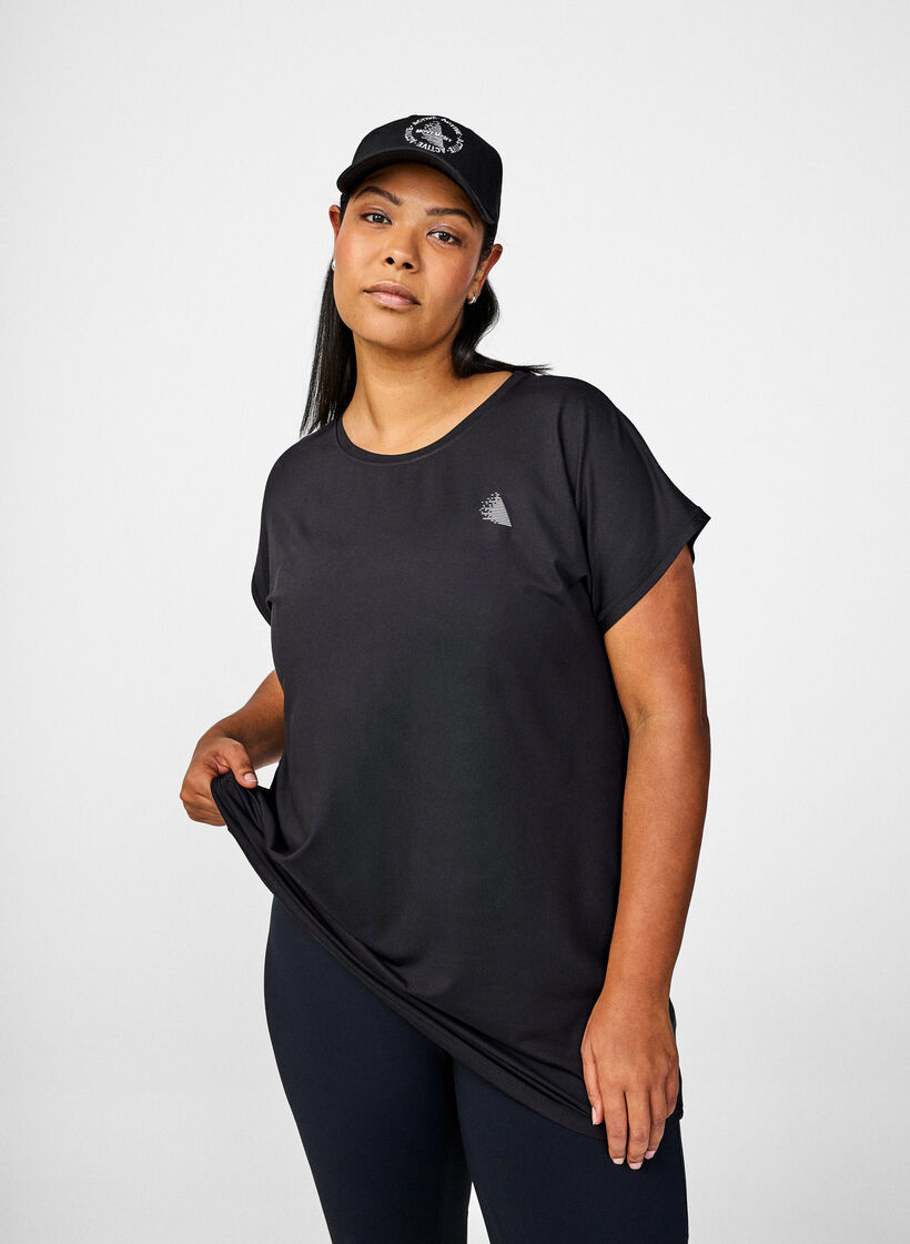 Lang workout T-shirt, Black, Image