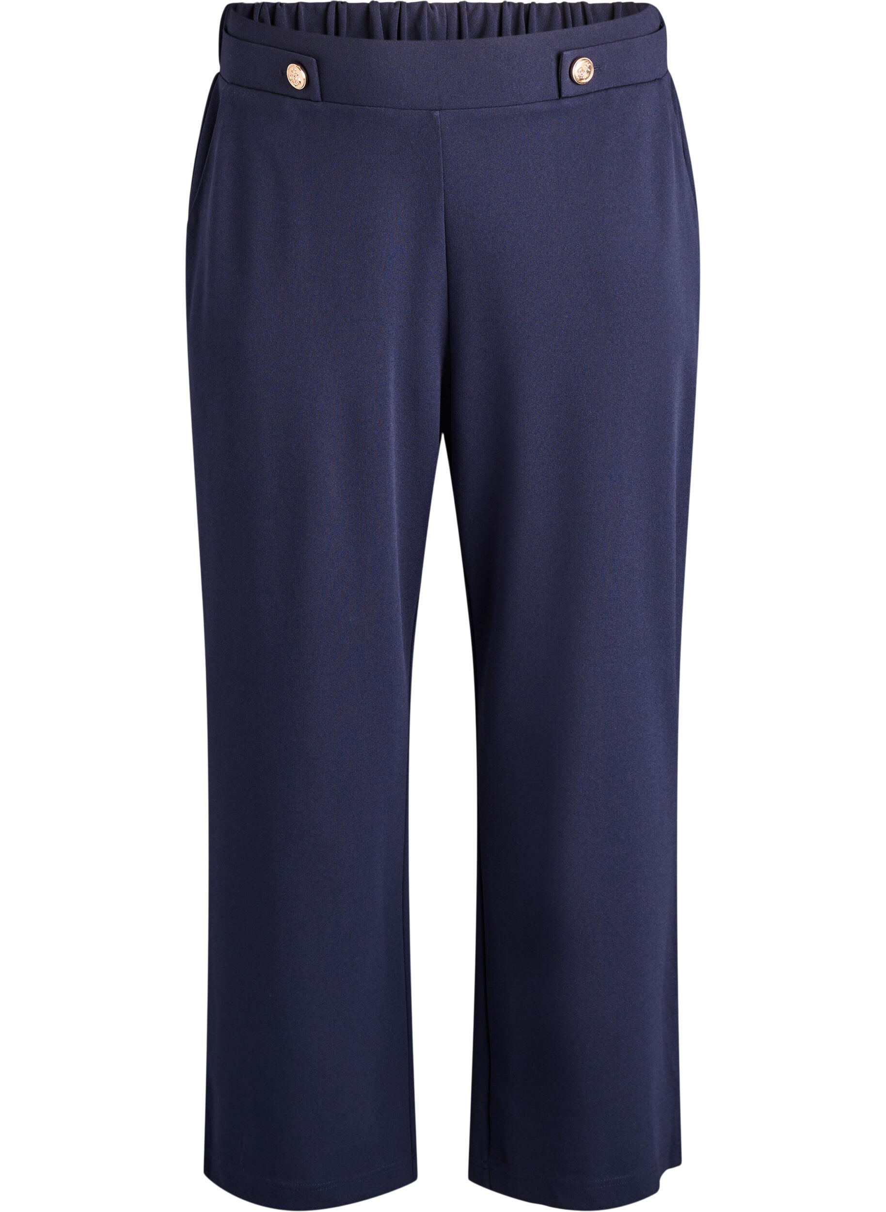 Zizzi Pantalon ample avec poches, Bleu, Packshot image number 0