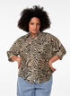 Los shirt met dierenprint en borstzakken, Zwart, Model image number 0