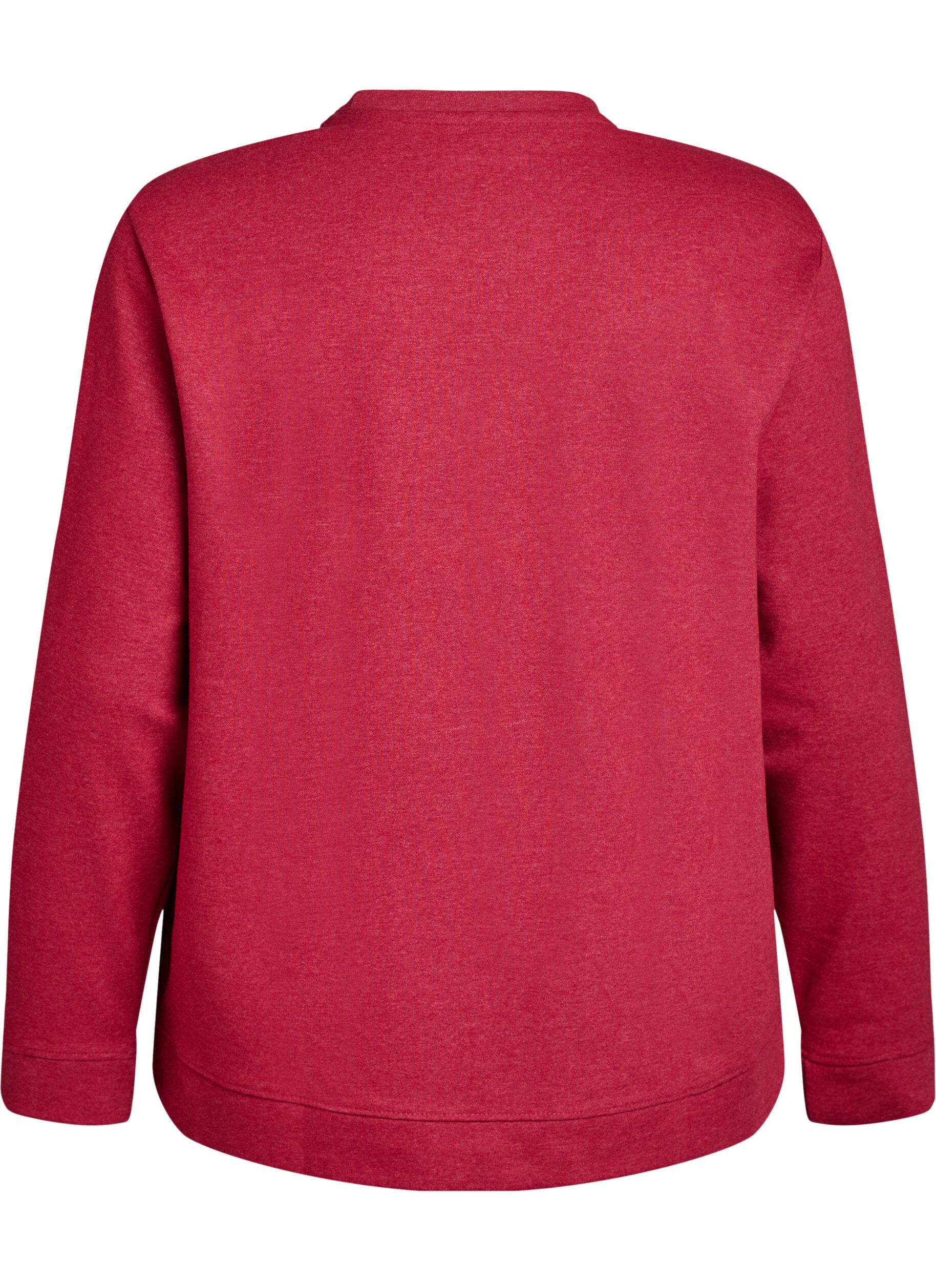ZizziSweatshirt met ronde hals, Rood, Packshot image number 1
