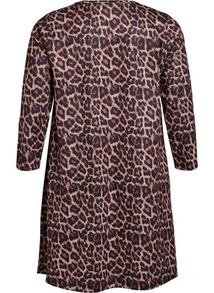 ZizziKorte A-lijn jurk met 7/8 mouwen, Bruin, Packshot image number 1