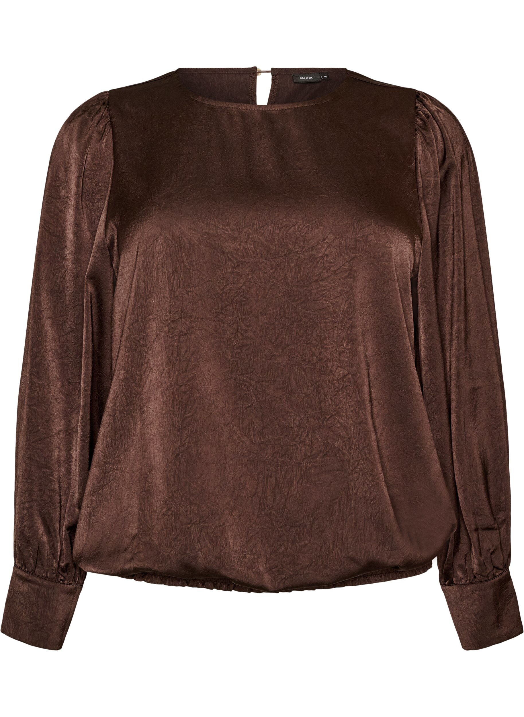 Blouse met satijnen look en ballonvorm