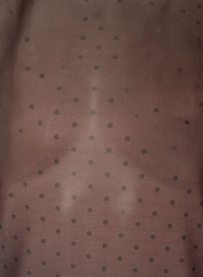 Mesh blouse met print, Bruin, Packshot image number 2