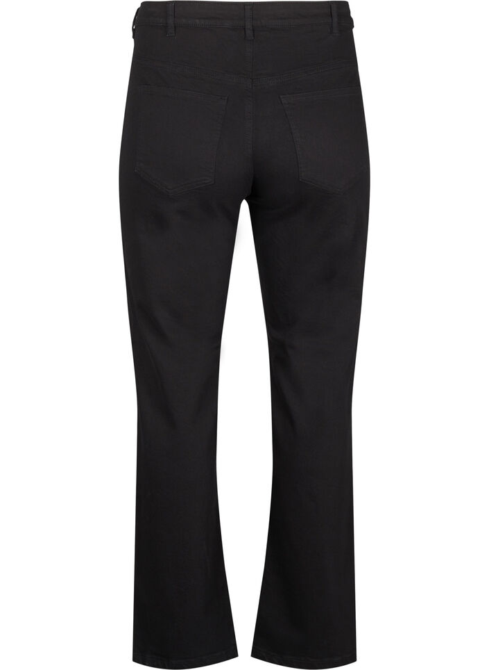  Gemma-jeans met hoge taille en rechte pasvorm, Zwart, Packshot image number 1