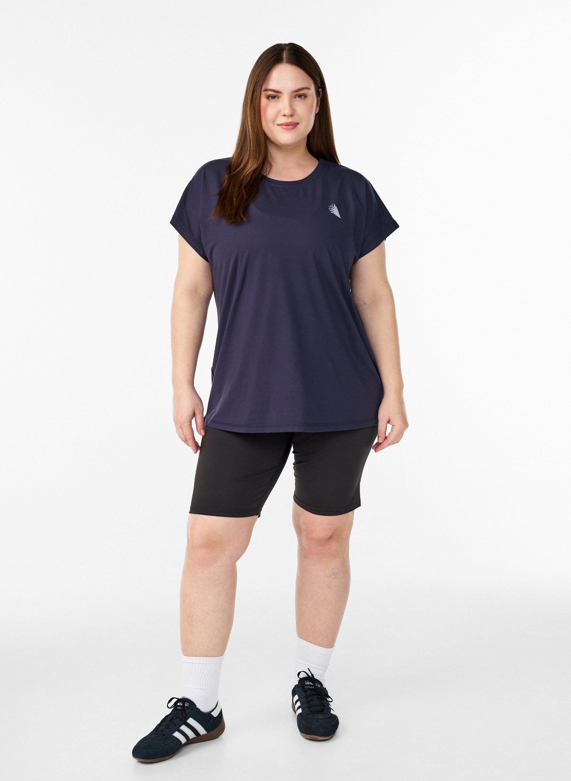 ZizziEffen gekleurd trainingsshirt, Blauw, Model image number 1