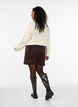 Korte corduroy rok met drukknopen, Bruin, Model image number 2