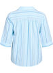 Blouse met kraag en 3/4 mouwen, Blauw, Packshot image number 1