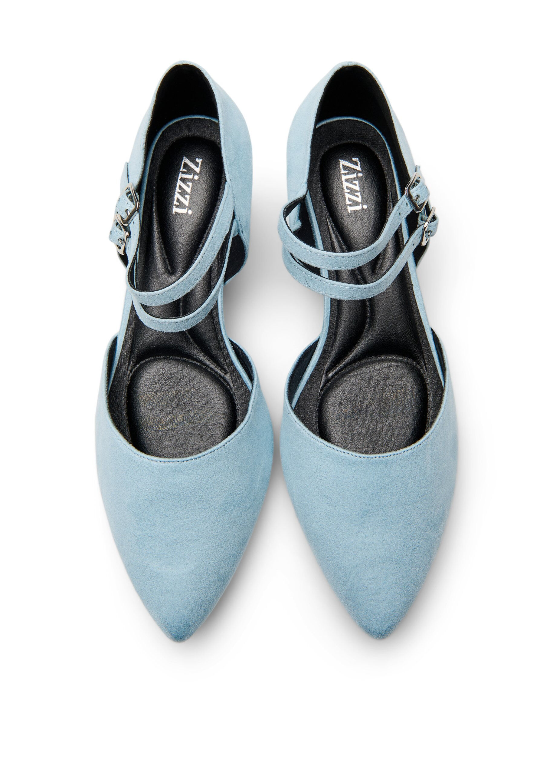 ZizziPumps met dubbele bandjes, Blauw, Packshot image number 2