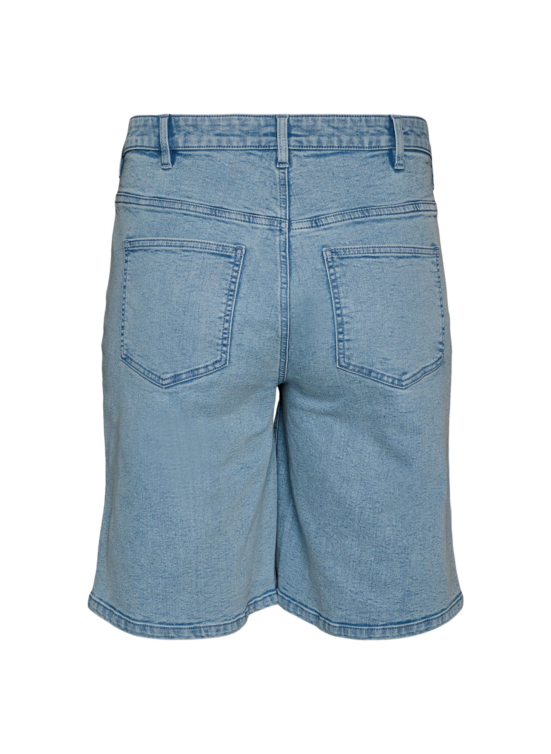 Zizzi Short en jean ample &agrave; taille haute, Bleu Clair, Packshot image number 1