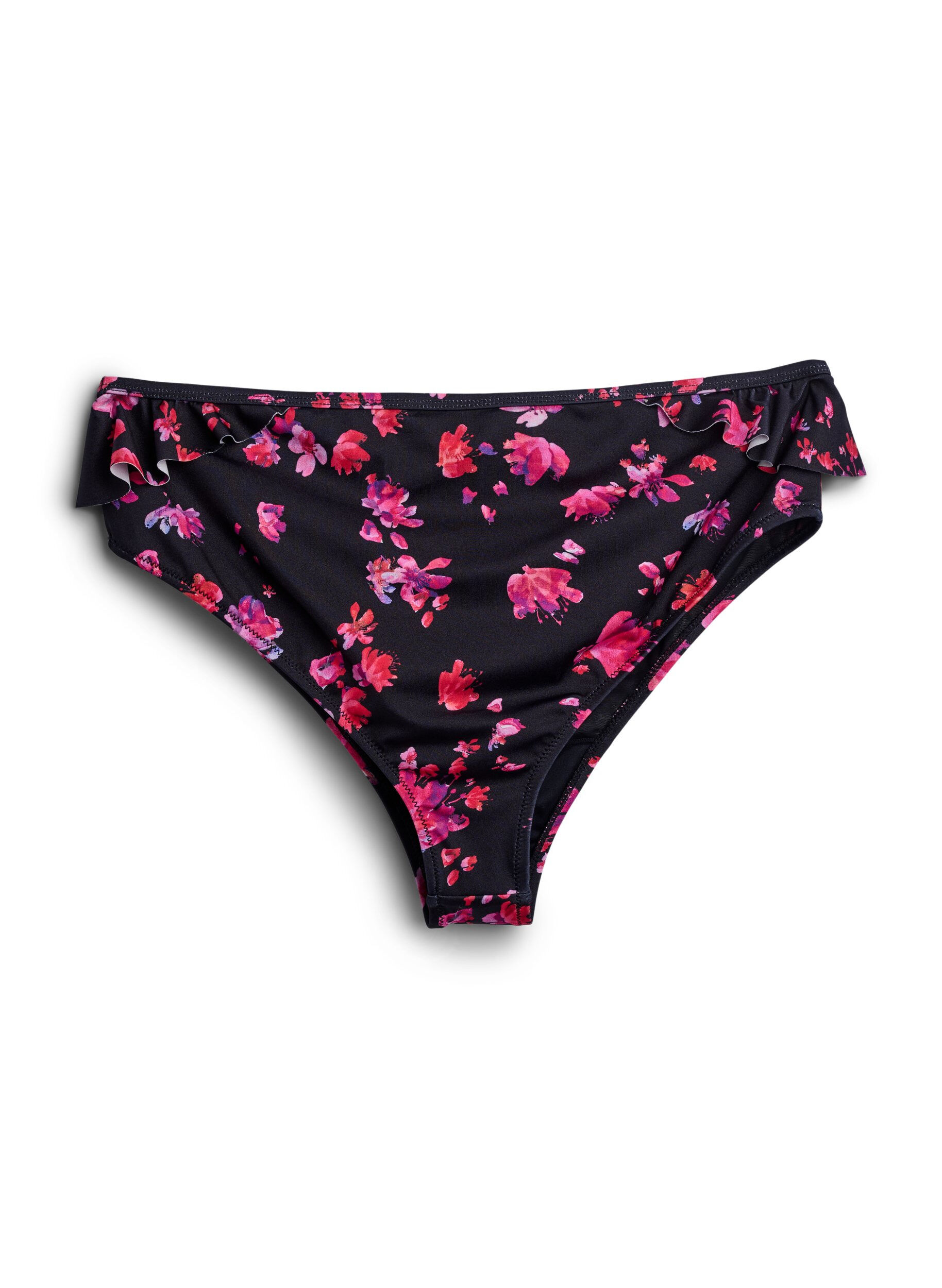 ZizziBloemenprint Braziliaanse bikinibroekjes, Roze, Packshot image number 1