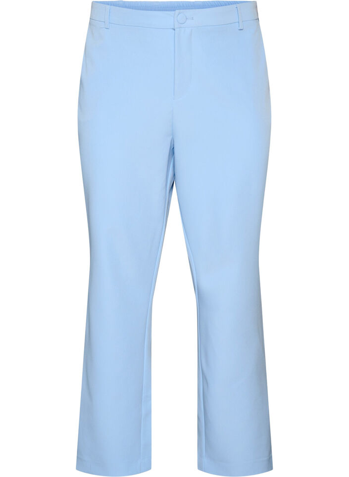 Broek met zakken en rechte pijpen, Blauw, Packshot image number 0
