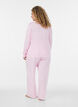 Vest van biologisch katoen met gaatjesborduursel, Roze, Model image number 2
