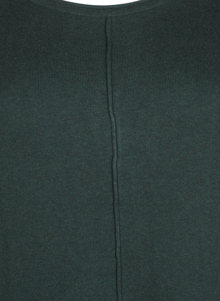 Gebreide jurk in katoen-viscose blend, Groen, Packshot image number 2
