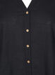 Katoenen blouse met een V-hals, Zwart, Packshot image number 2