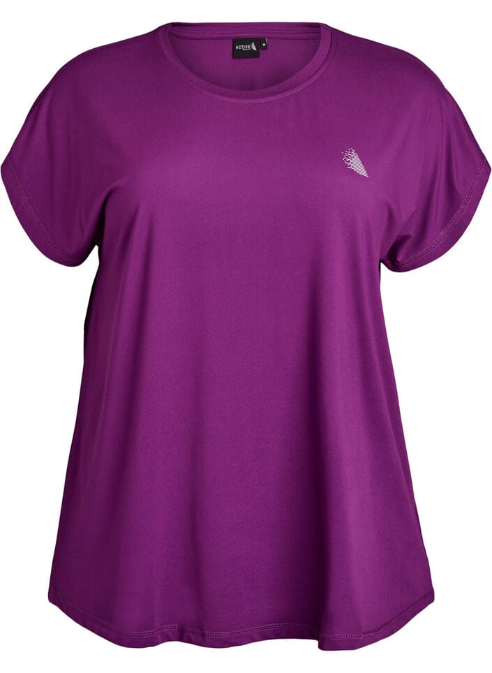 Effen gekleurd trainingsshirt, Paars, Packshot image number 0