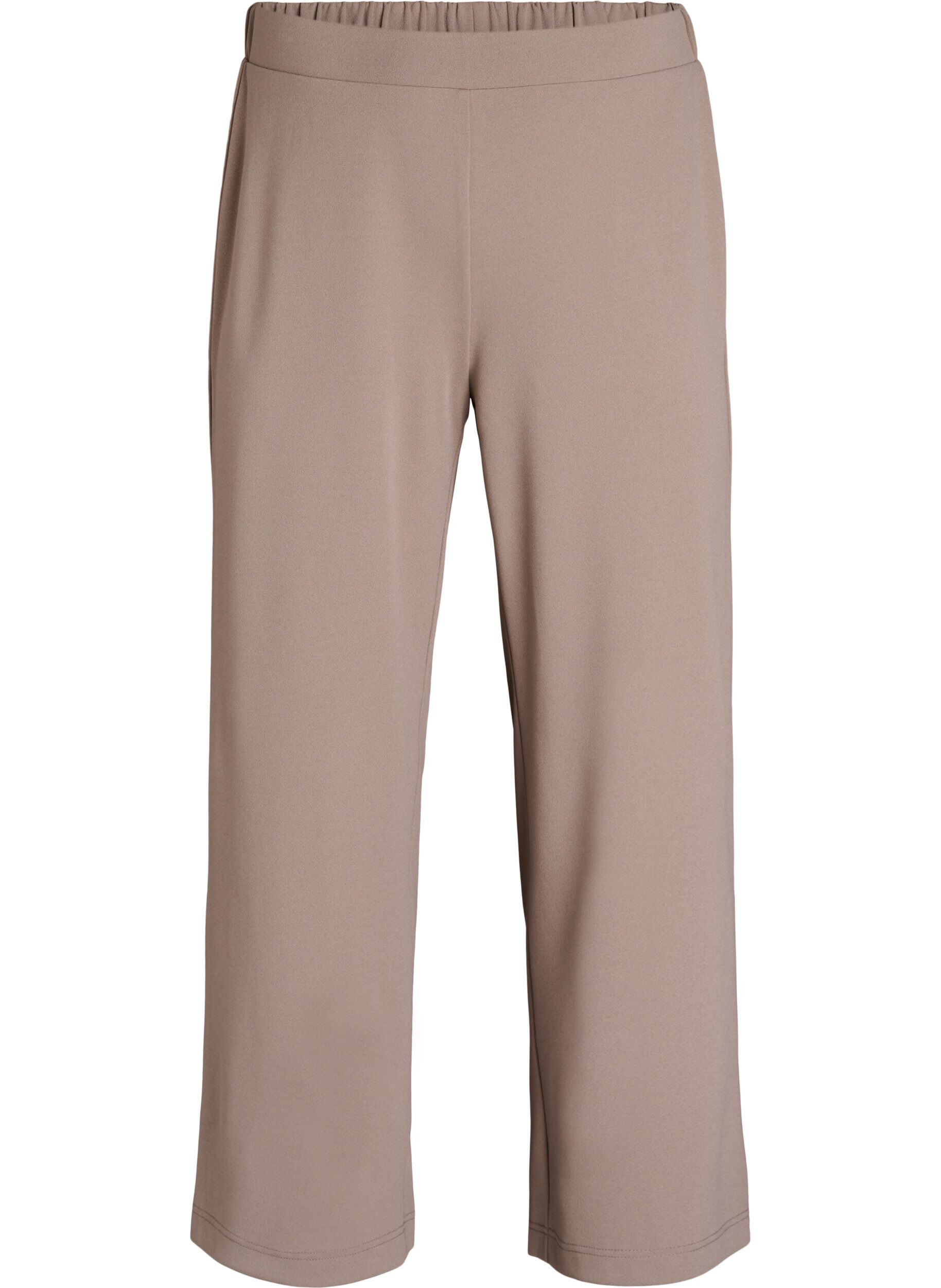 ZizziFLASH - Broek met wijde pijpen, Beige, Packshot image number 0