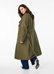 Lange trenchcoat met borduursels, Groen, Model image number 2