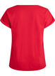 T-shirt met korte mouwen in een katoenmix, Rood, Packshot image number 1