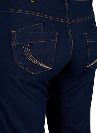 ZizziRegular fit Gemma jeans met hoge taille, Blue denim, Packshot image number 3