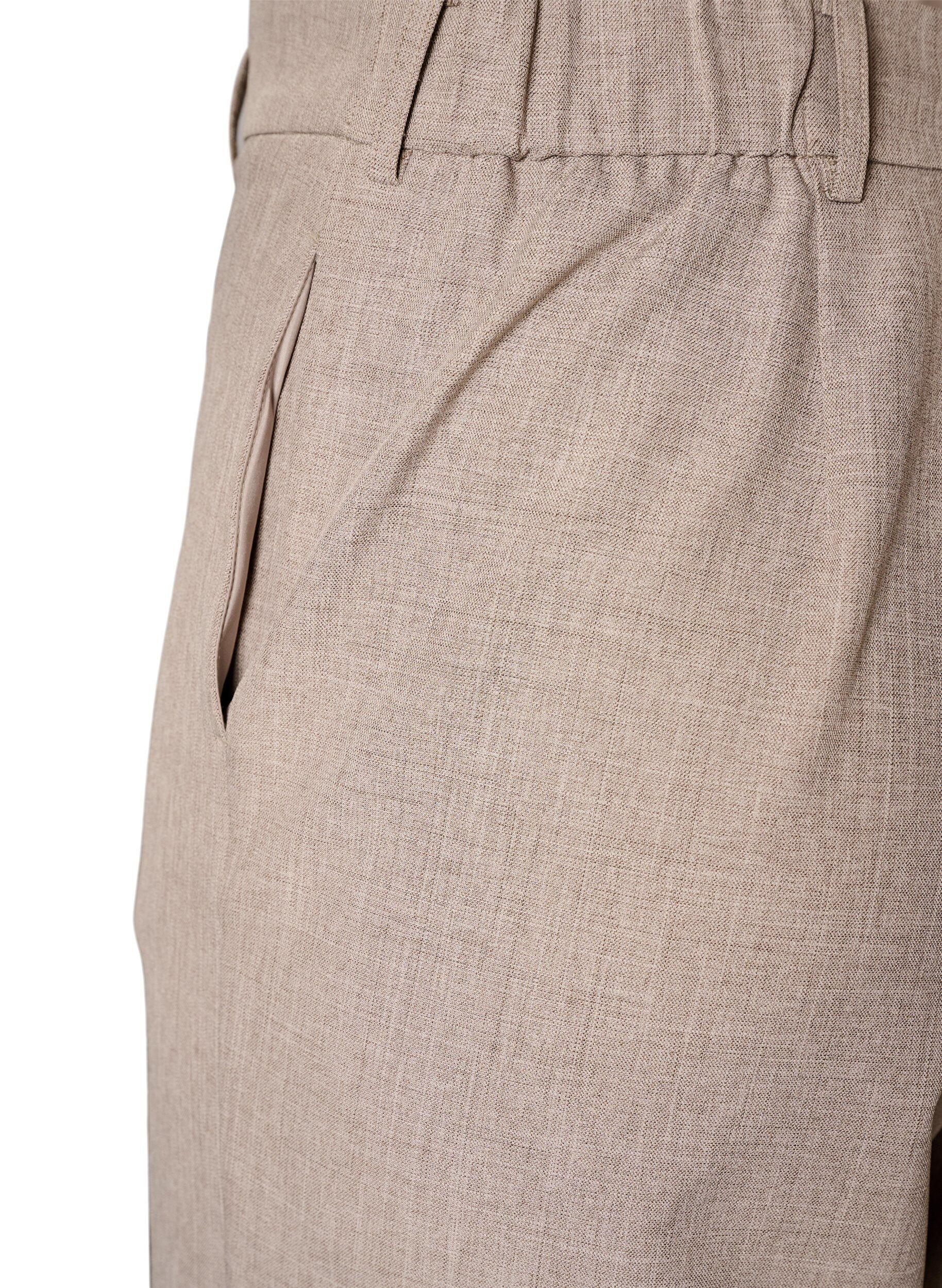 ZizziLosse Bermuda-shorts met hoge taille, Bruin, Packshot image number 3
