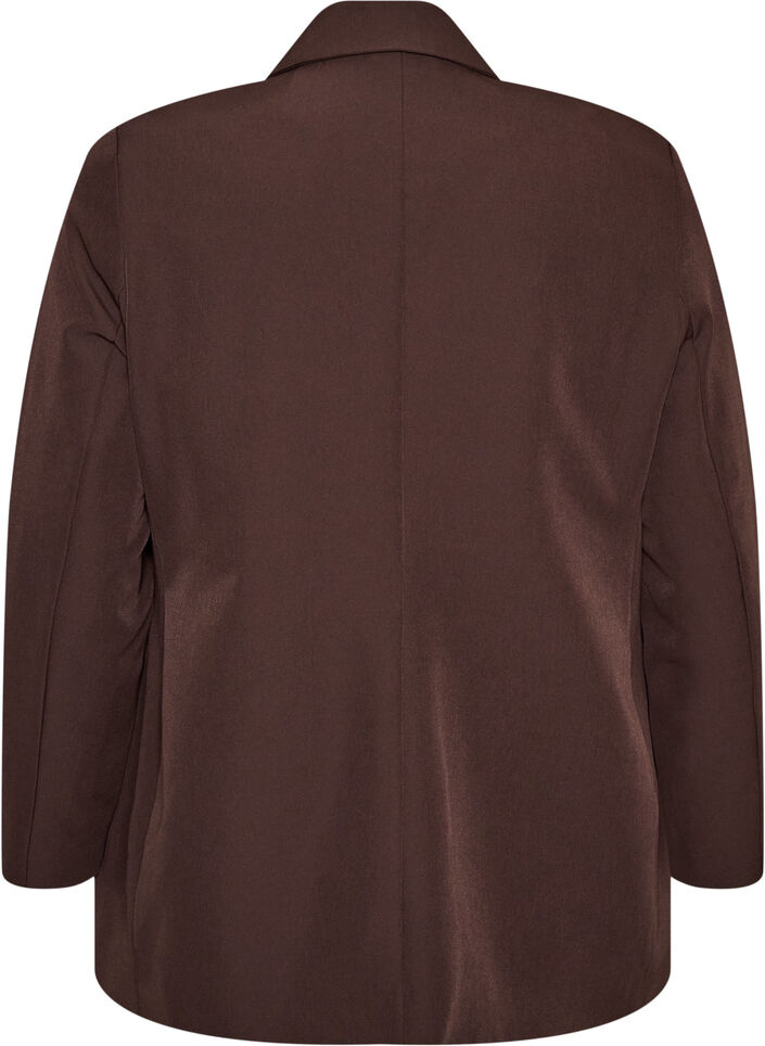 Klassieke blazer met knoopsluiting, Bruin, Packshot image number 1