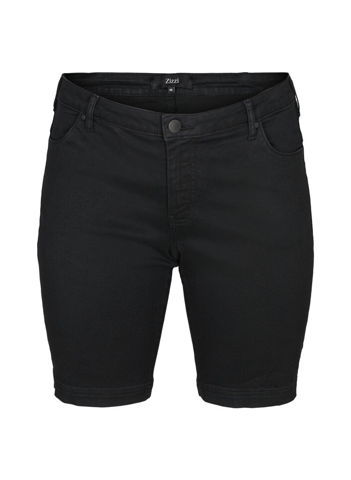 slim fit Emily shorts met normale taille, Zwart, Packshot image number 0