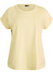 T-shirt met korte mouwen van katoenmix, Geel, Packshot image number 0