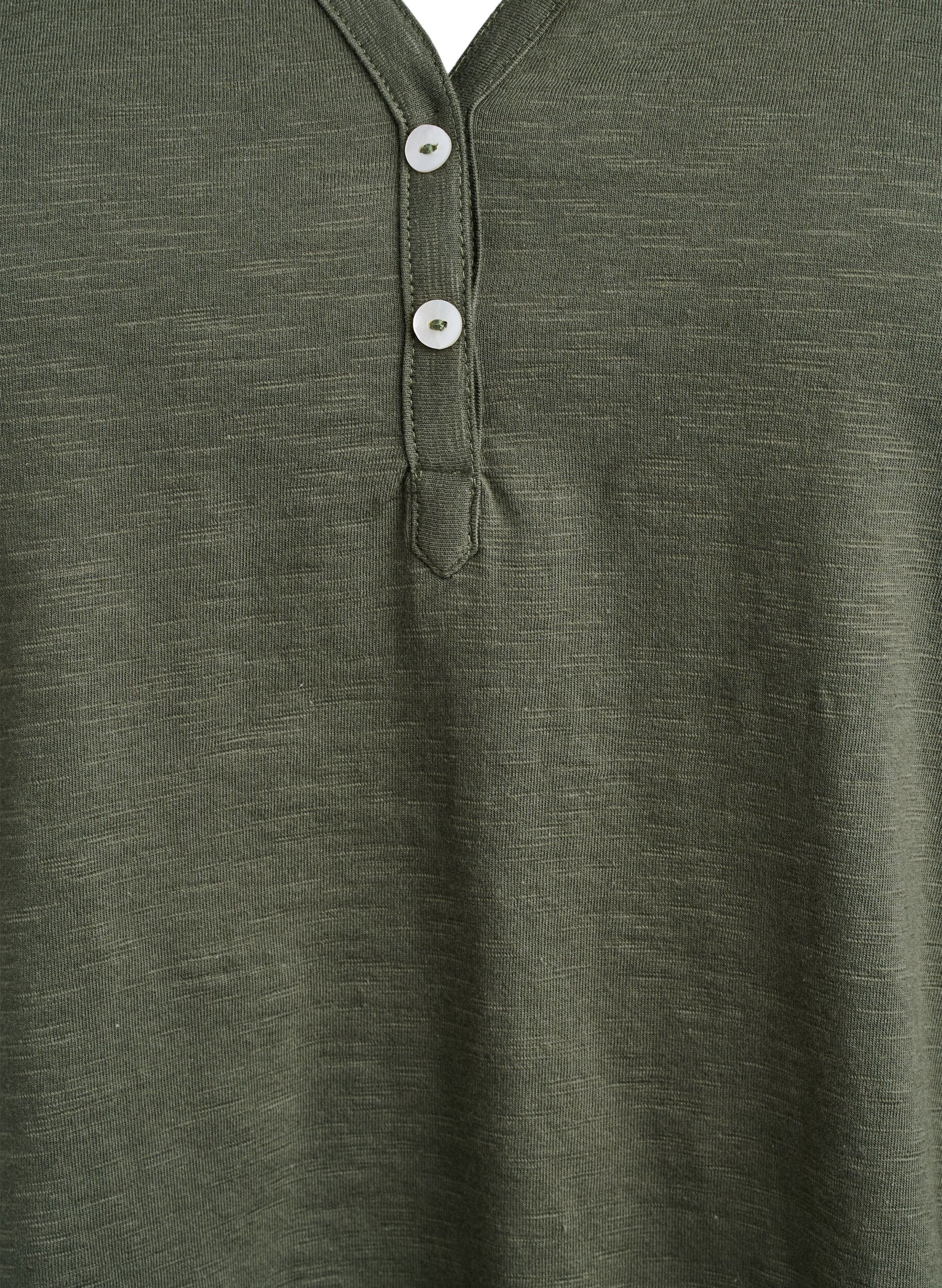 ZizziT-shirt met knoopdetail, Groen, Packshot image number 2