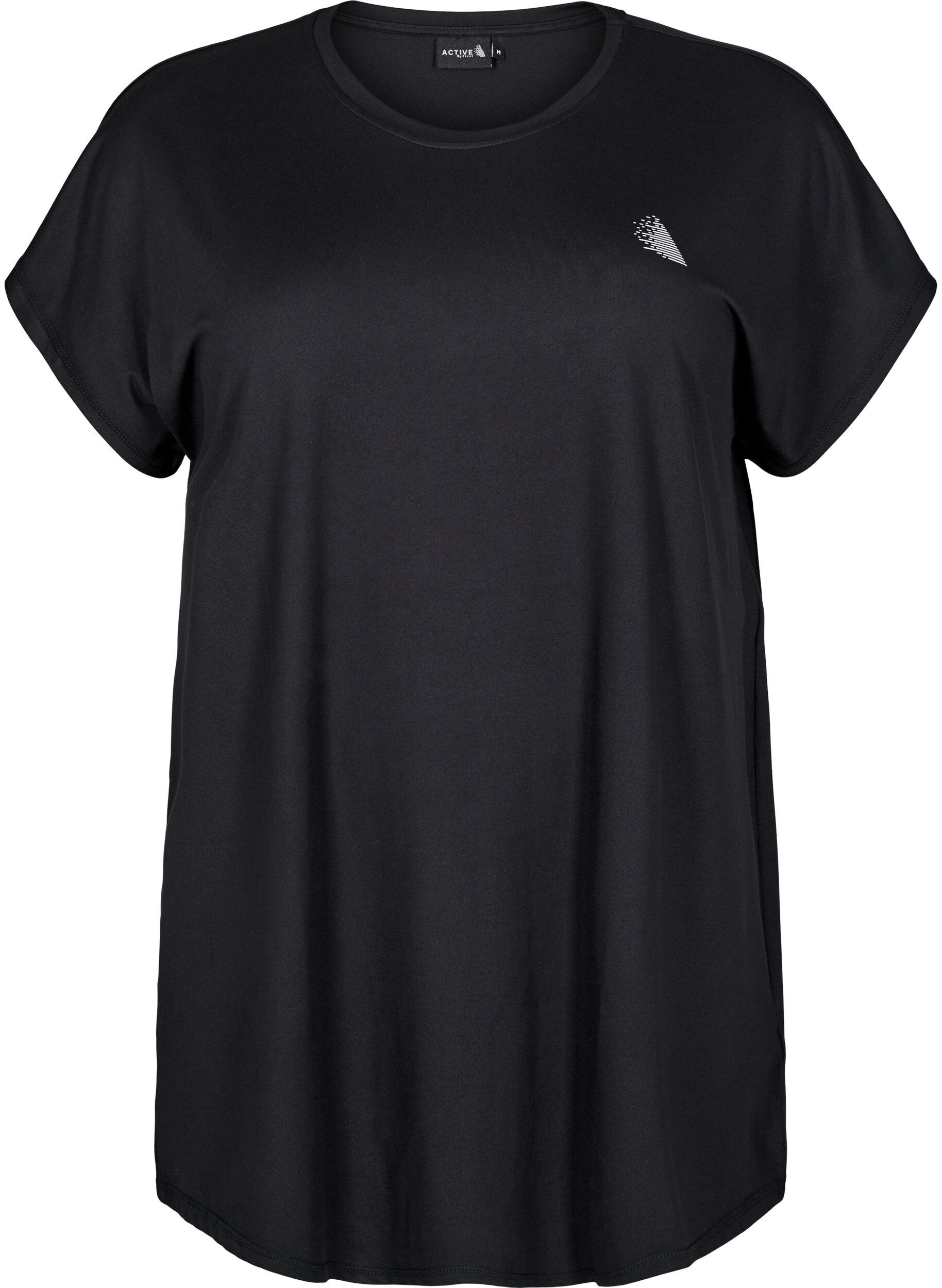 Zizzi T-shirt long de sport, Noir, Packshot image number 0