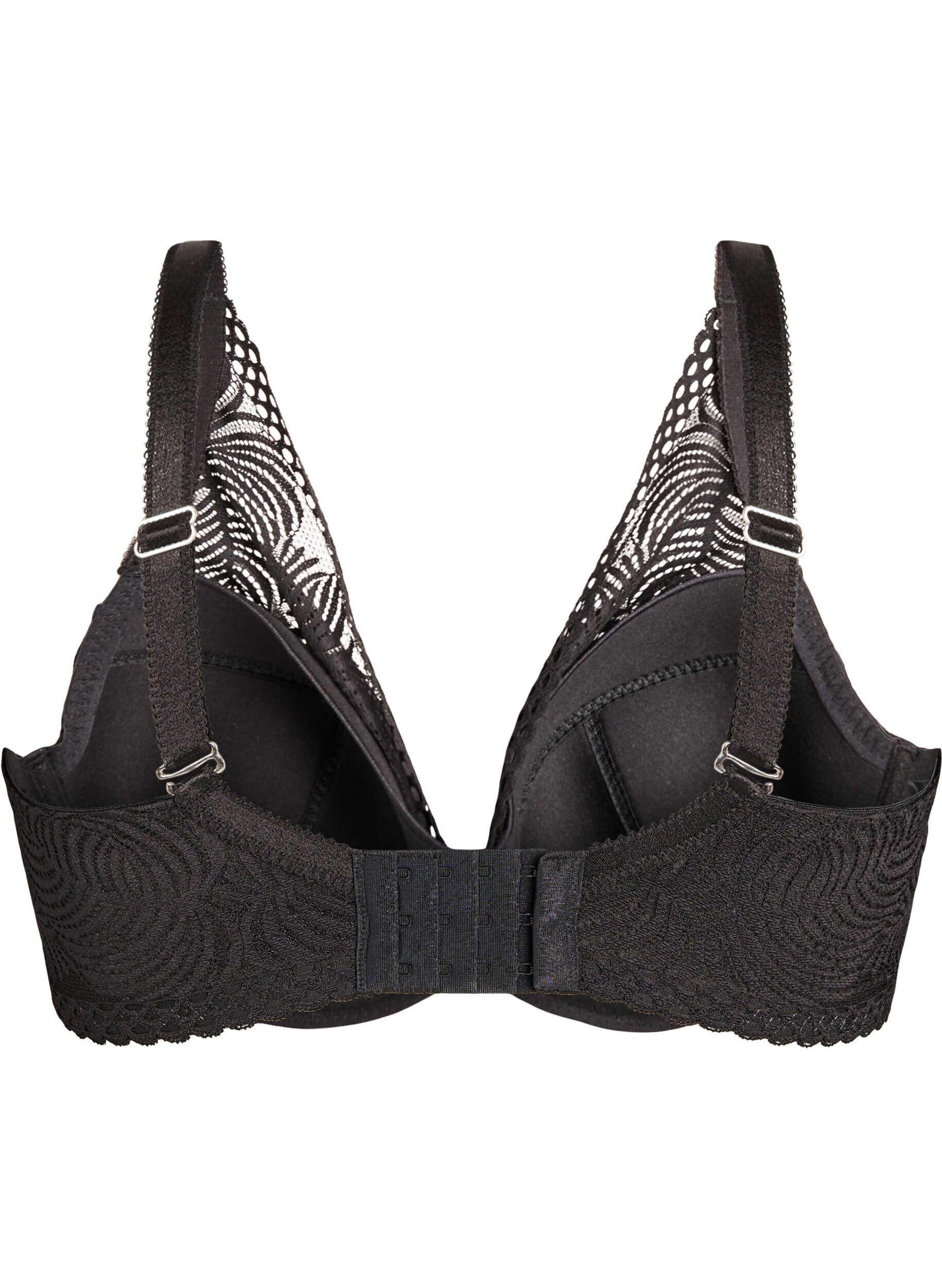 ZizziKanten beha met gewatteerde cups, Zwart, Packshot image number 1