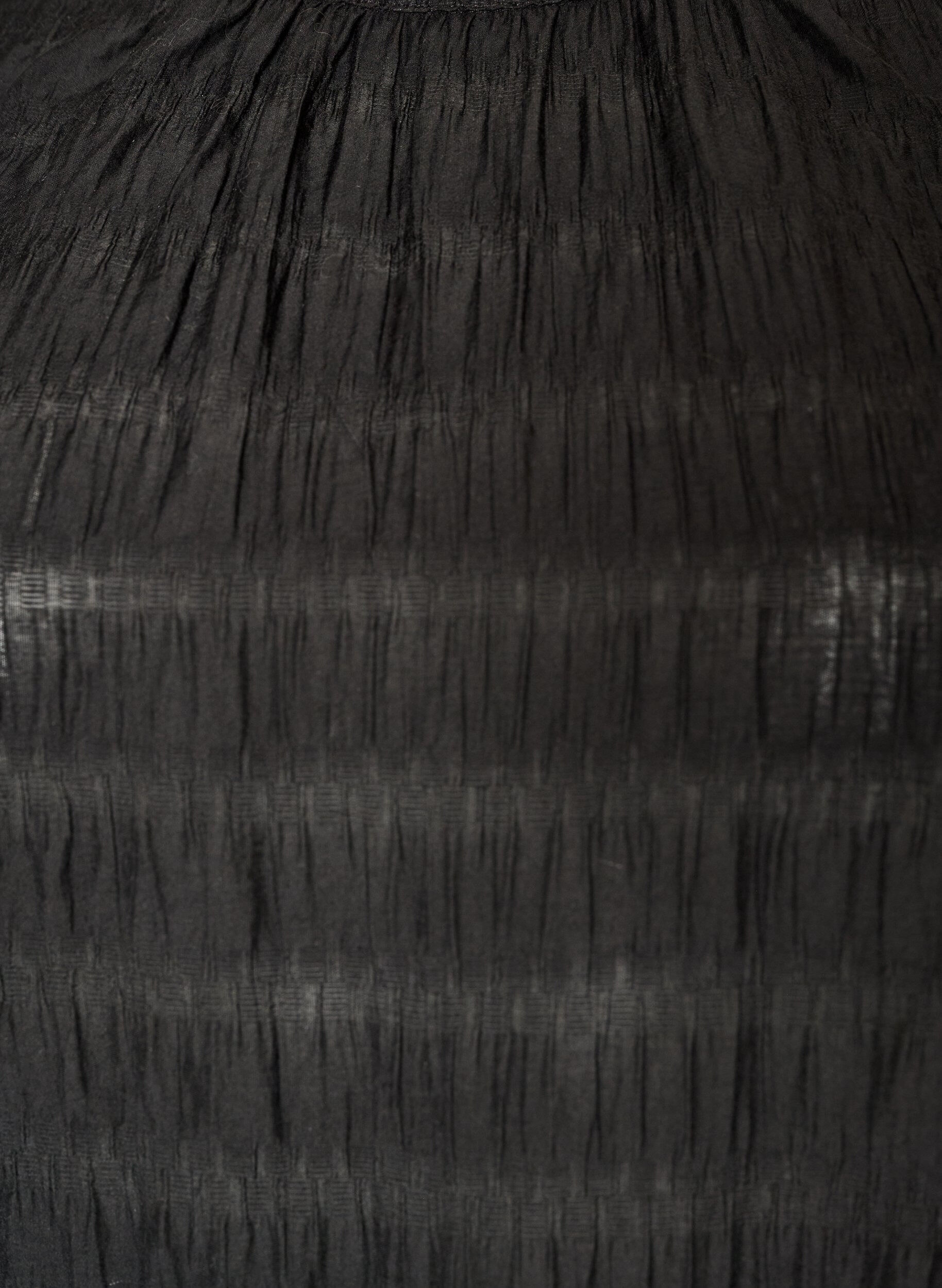 ZizziBlouse met textuur en ruches zonder mouwen, Zwart, Packshot image number 2