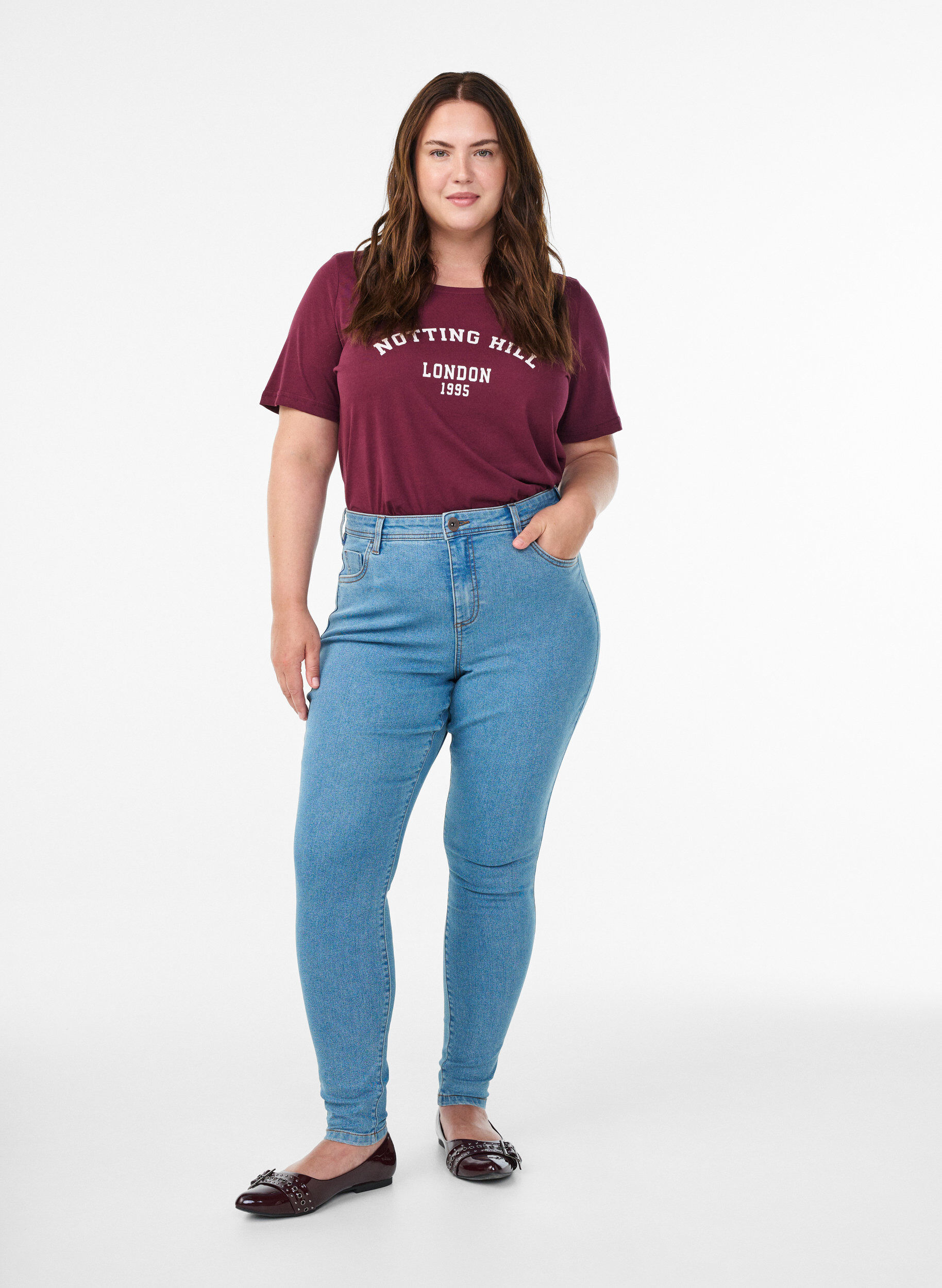 ZizziFLASH - T-shirt met print, Rood, Model image number 1