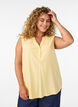 Chemisier en viscose sans manches, Jaune clair, Model image number 0