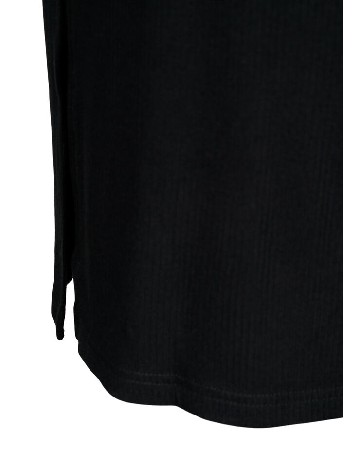 Viscose midirok met slanke pasvorm, Zwart, Packshot image number 3