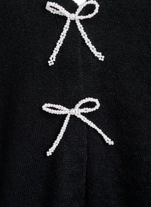 ZizziGebreide cardigan met parelknopen, Black, Packshot image number 2