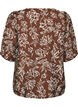 Viscose blouse met V-hals, Bruin, Packshot image number 1