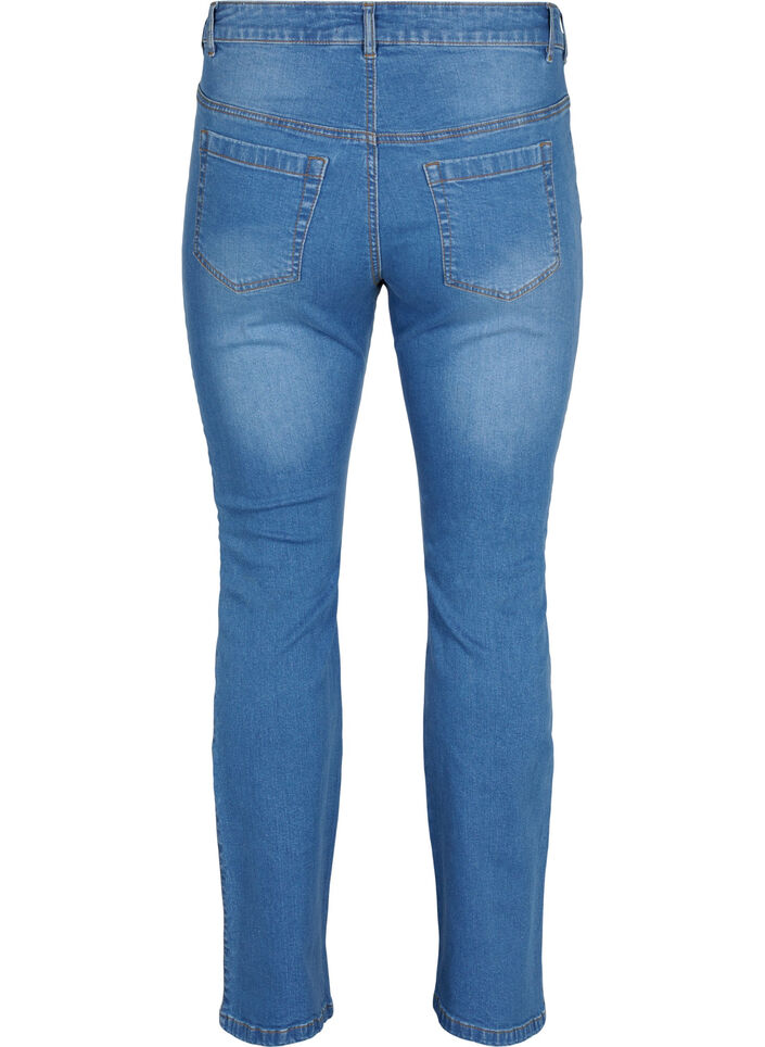 Ellen bootcut jeans met hoge taille, Blauw, Packshot image number 1