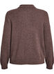 Gebreide blouse in een zachte merinoblend met polokraag, Bruin, Packshot image number 1