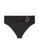 High-waisted Tai bikinislip met gouden detail, Zwart, Packshot image number 0