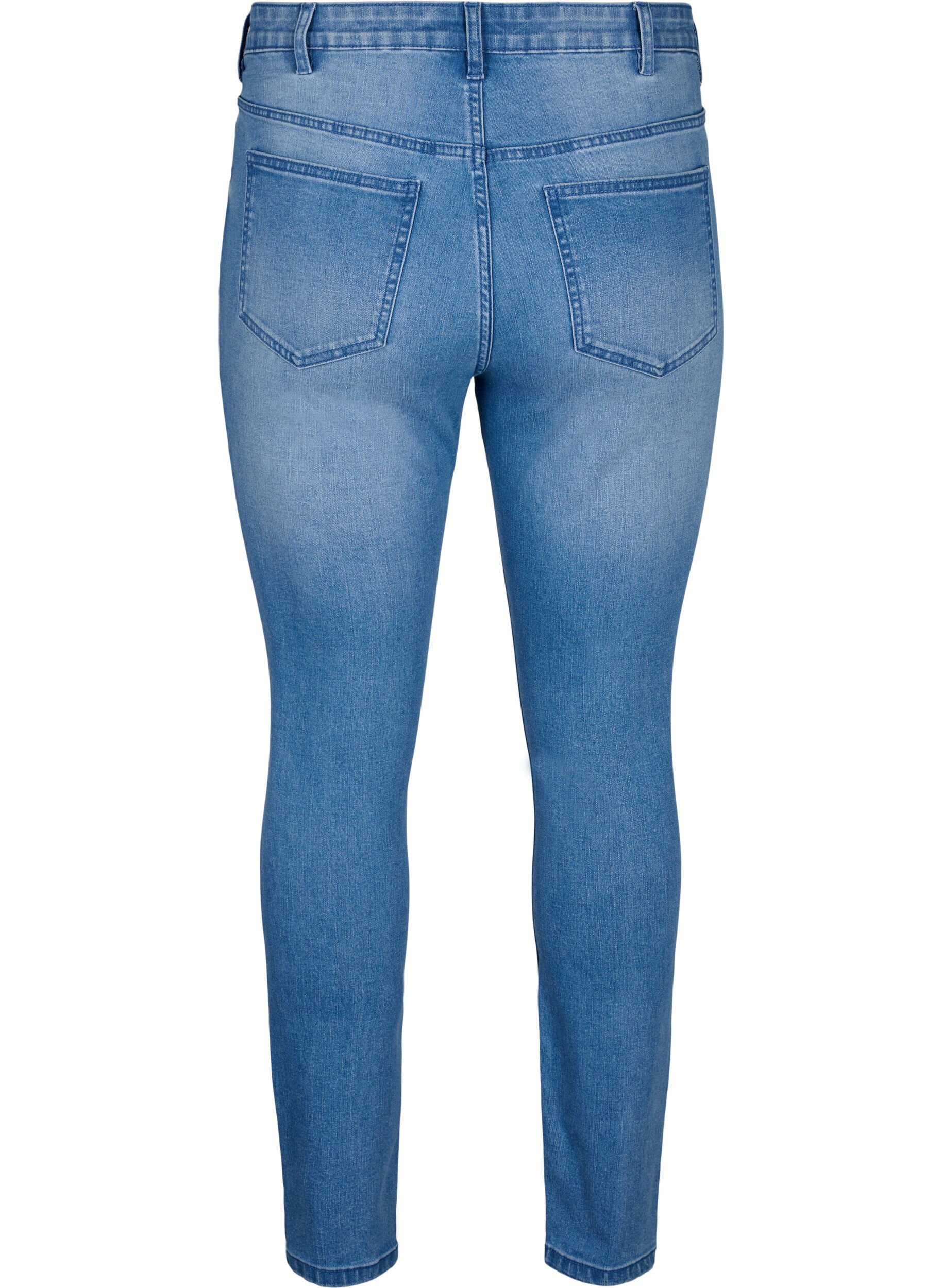 ZizziAmy jeans met super slim fit en ripped details, Blauw, Packshot image number 1